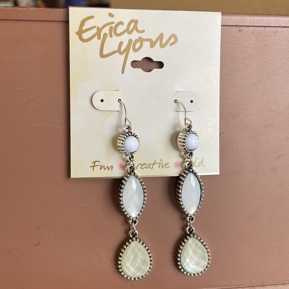 Erica Lyons triple drop fashion earrings